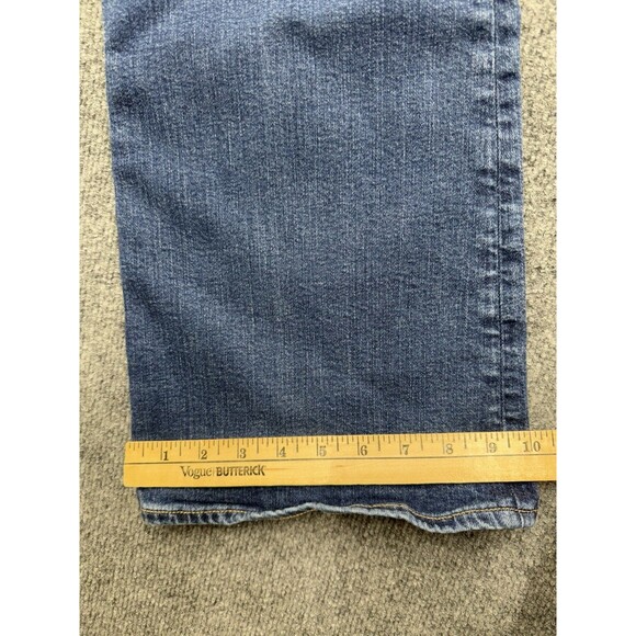 American Eagle Jeans Womens 18 Blue Kick Boot Denim Flap Pockets Dark Stretch - Picture 10 of 10